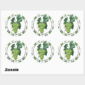 Groene Druivenvoer leuke sticker (Vel)