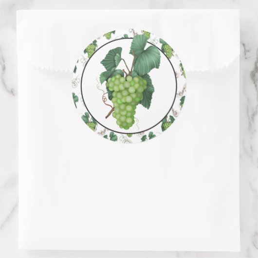 Groene Druivenvoer leuke sticker (Tas)