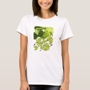 Groene druivenwijnbladeren t-shirt