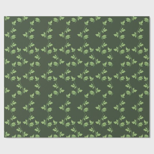 groene druivenwijnstok cadeaupapier (Vlak)