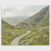 GROENE DRUKVELD EN MOUNTAS CADEAUPAPIER (Vlak)