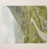 GROENE DRUKVELD EN MOUNTAS SHERPA DEKEN (Voorkant (horizontaal))