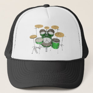 Groene drumstel: trucker pet