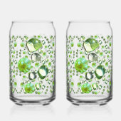 Groene druppels blikvorm glas (Achterkant)