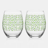 Groene Druppels Wijnglas Zonder Voet (Links)