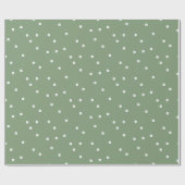 Groene dubbele Stippen Cadeaupapier (Vlak)