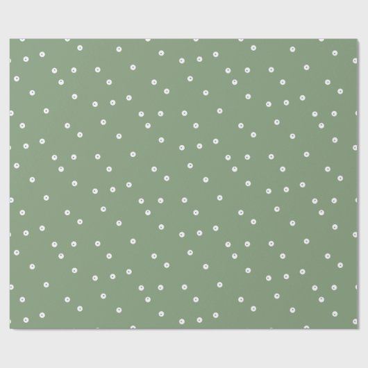 Groene dubbele Stippen Cadeaupapier (Vlak)