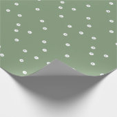 Groene dubbele Stippen Cadeaupapier (Hoek)