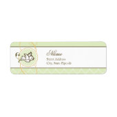 Groene duif retour adres label (Voorkant)