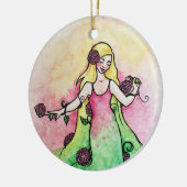 Groene Duim Lente Keramisch Ornament (Links)