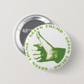 Groene duim ronde button 5,7 cm (Voorkant /achterkant)