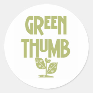 Groene duim ronde sticker