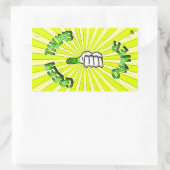 Groene duim (tuinbouw) rechthoekige sticker (Tas)