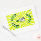 Groene duim (tuinbouw) rechthoekige sticker (Envelop)