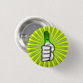 Groene duim v2 ronde button 3,2 cm (Voorkant /achterkant)