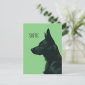 Groene Duitse herder Briefkaart (Staand voorkant)