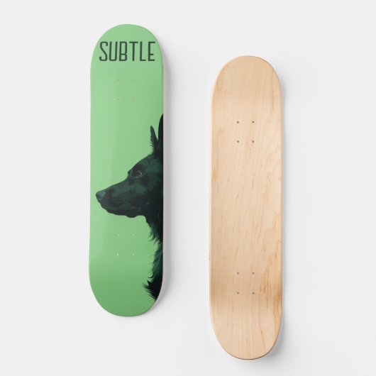 Groene Duitse herder Persoonlijk Skateboard (Voorkant)