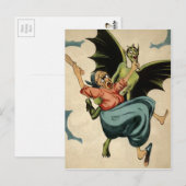 Groene Duivel Briefkaart (Voorkant / Achterkant)