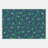 Groene duiven op blauw inpakpapier vel (Voorkant 2)