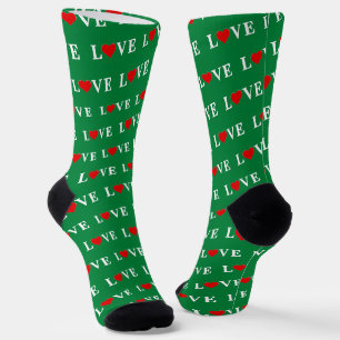 Groene, dunne, klassieke elegante patronen sokken