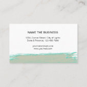 Groene, dunne Waterverf, eenvoudig verven Visitekaartje (Achterkant)