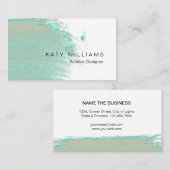 Groene, dunne Waterverf, eenvoudig verven Visitekaartje (Voorkant / Achterkant)