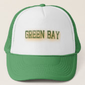 Groene e-Bay Groene en Gold Grunge Sport Trucker Pet (Voorkant)