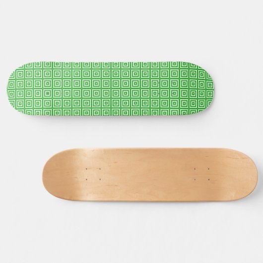 Groene Echo Squares Persoonlijk Skateboard (Horizontaal)
