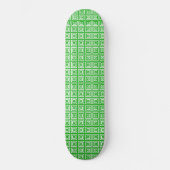 Groene Echo Squares Persoonlijk Skateboard (Voorkant)
