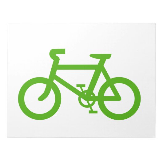 Groene Eco Fiets Notitieblok (Voorkant)