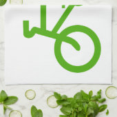 Groene Eco-fiets Theedoek (Gevouwen)