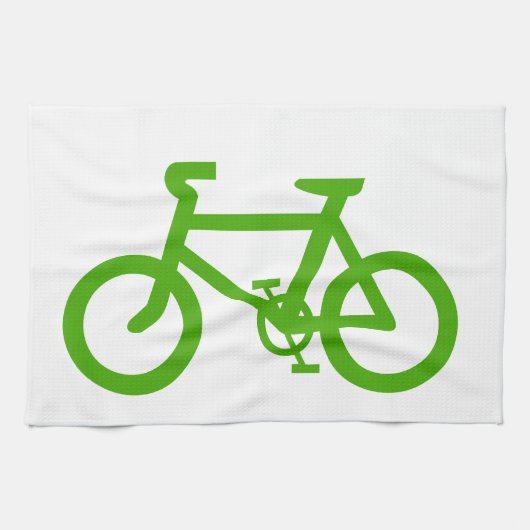 Groene Eco-fiets Theedoek (Horizontaal)