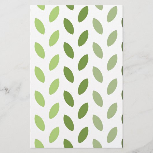 Groene Eco Leaves Briefpapier (Voorkant)
