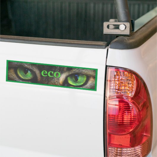 Groene eco-ogen bumpersticker (Op Truck)