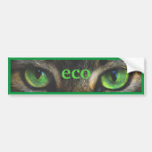 Groene eco-ogen bumpersticker (Voorkant)