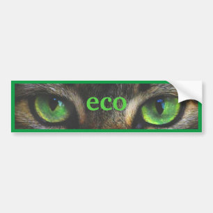 Groene eco-ogen bumpersticker