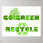 Groene Eco-structuur Recyclen illustratie Poster (Voorkant)
