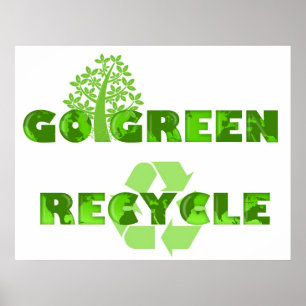 Groene Eco-structuur Recyclen illustratie Poster