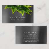 Groene economie Fern Eco Organic Grau Silver Minim Visitekaartje (Voorkant / Achterkant)