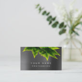 Groene economie Fern Eco Organic Grau Silver Minim Visitekaartje (Staand voorkant)