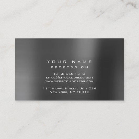 Groene economie Fern Eco Organic Grau Silver Minim Visitekaartje (Achterkant)