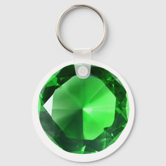 Groene Edelsteen Sleutelhanger (Voorkant)