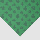 Groene eekhoornpatroon tissuepapier (Detail)