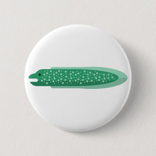 Groene Eel Primitieve stijl Ronde Button 5,7 Cm (Voorkant)