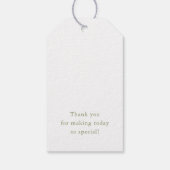 Groene Een beetje wilde bloem Landelijke Boho Baby Cadeaulabel (Achterkant)