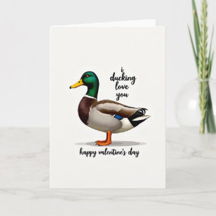 Groene Eend Pun Valentijnskaart Kaart