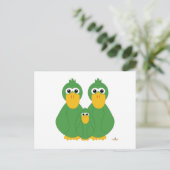 Groene eenden en Baby Briefkaart (Staand voorkant)