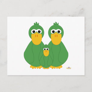 Groene eenden en Baby Briefkaart