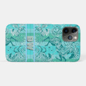 Groene Eenhoorn Geplaatst Patroon Gepersonaliseerd Case-Mate iPhone Case (Achterkant (horizontaal))