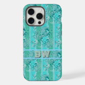 Groene Eenhoorn Geplaatst Patroon Gepersonaliseerd iPhone Hoesje (Achterkant)